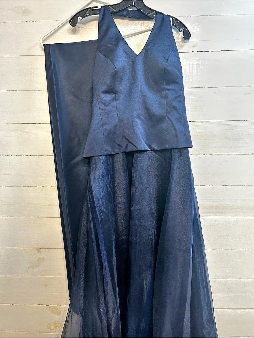 David's Bridal Navy Maxi Dress Size 8